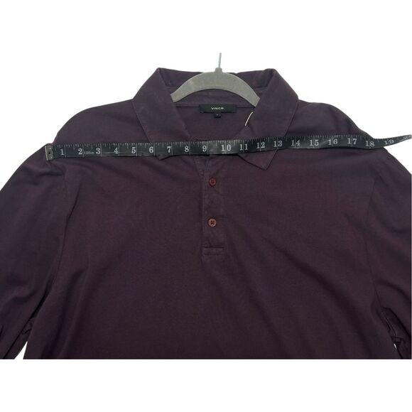 Vince Size Large Men's Purple Long Sleeve Cotton Polo Shirt New w Tags ! - Picture 8 of 10